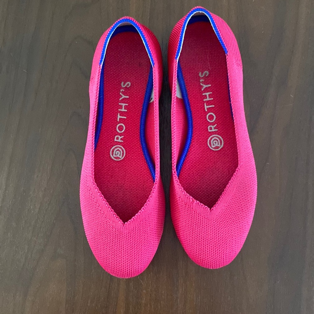Rothy’s bright pink flats